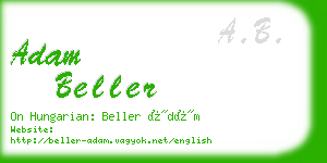 adam beller business card